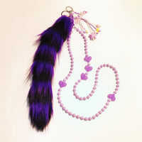 Beaded Furry Tail Keychain