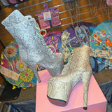 7 Inches Snake Print Multicolors Ankle Boots