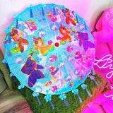 Disco Oranda Goldfish Fringed Parasol ( Comes With Carrying Bag )