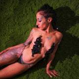 3D Flower Rhinestones Micro Bikini Set