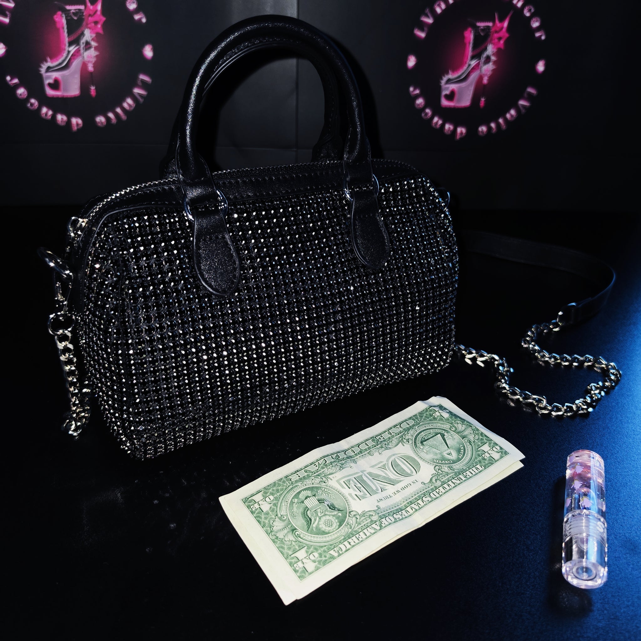 Boston Rhinestones Money Bag