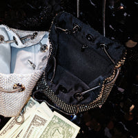 Long Straps Small Rhinestones Money Bag