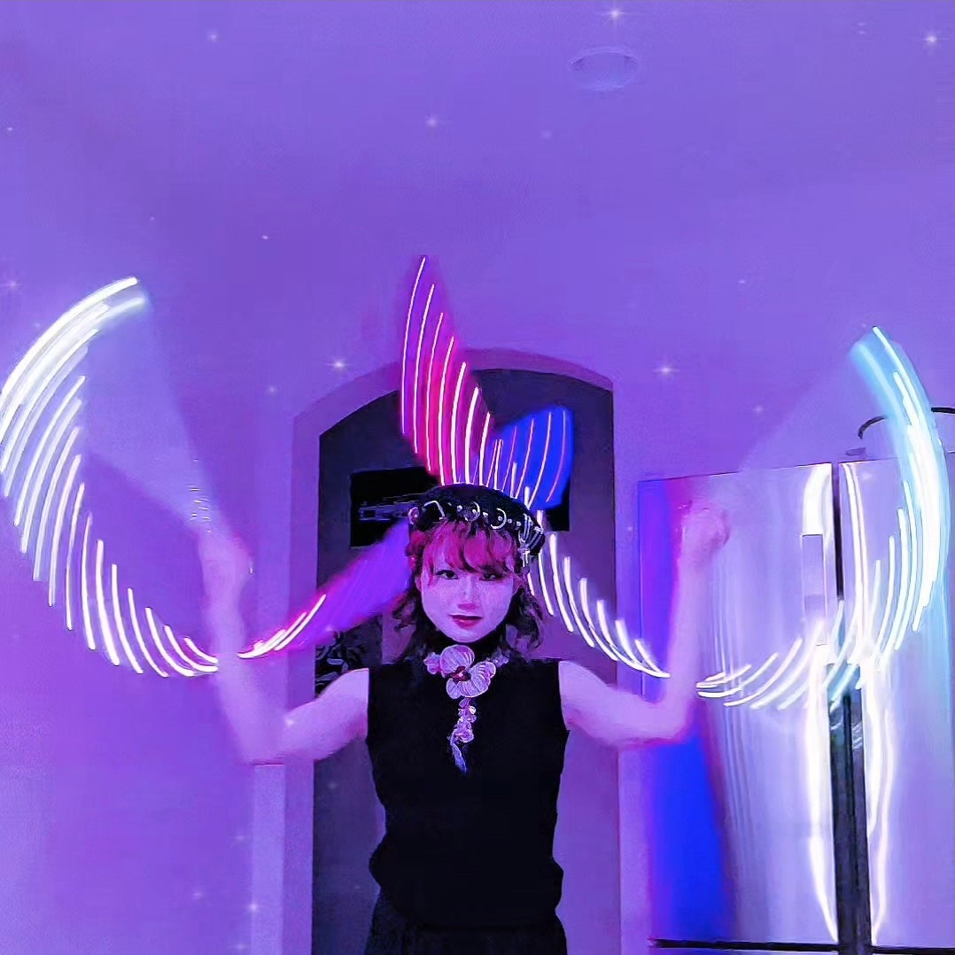 LED Rainbow Ribbon Flow Art