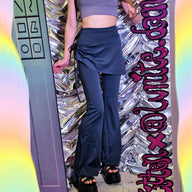 Multicolors Flare Yoga Pants w/ Skirt