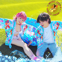 Disco Oranda Goldfish Baby Blue Kimono Jacket