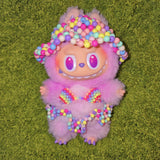 Litbibu Kandi Rave Girl Beaded Bikini + Bucket Hat + Tutu Skirt Set Doll Clothes