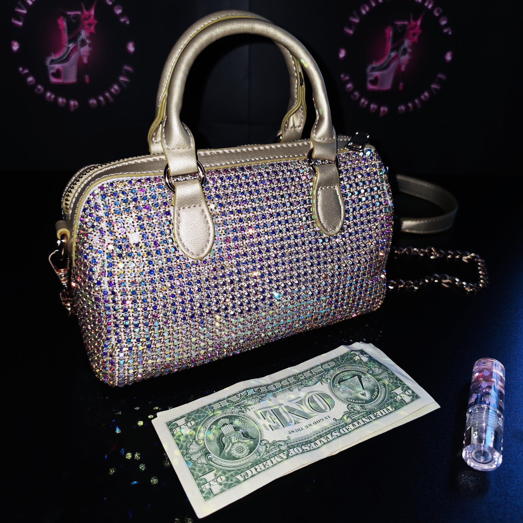 Boston Rhinestones Money Bag