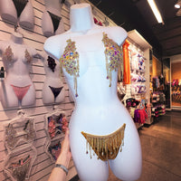 Jewel Micro Bikini Clear Strings Set