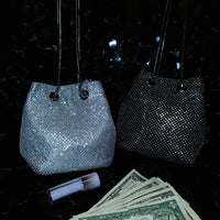 Long Straps Small Rhinestones Money Bag