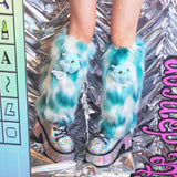 15+ Styles Multicolors Furry Leg Warmers