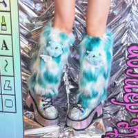 15+ Styles Multicolors Furry Leg Warmers