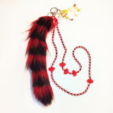 Beaded Furry Tail Keychain