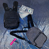 Rhinestones Mini Backpack Money Bag