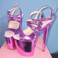 8in Multicolors Stripper Exotic Pole Dancer Shoes Platform Boots Heels