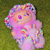 Litbibu Kandi Rave Girl Beaded Bikini + Bucket Hat + Tutu Skirt Set Doll Clothes