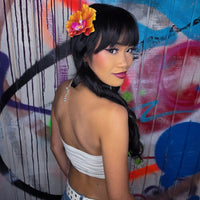 Chained Jewel Strip Halter Top
