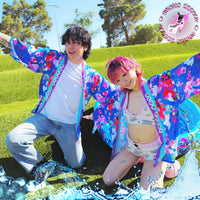 Disco Oranda Goldfish Navy Blue Kimono Jacket