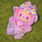 Litbibu Kandi Rave Girl Beaded Bikini + Bucket Hat + Tutu Skirt Set Doll Clothes