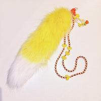 Beaded Furry Tail Keychain