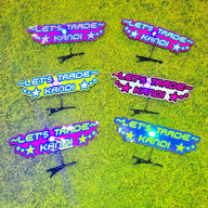 LED Medium *Let's Trade Kandi* Hair Clip Set Of 6