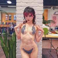 Jewel Micro Bikini Clear Strings Set