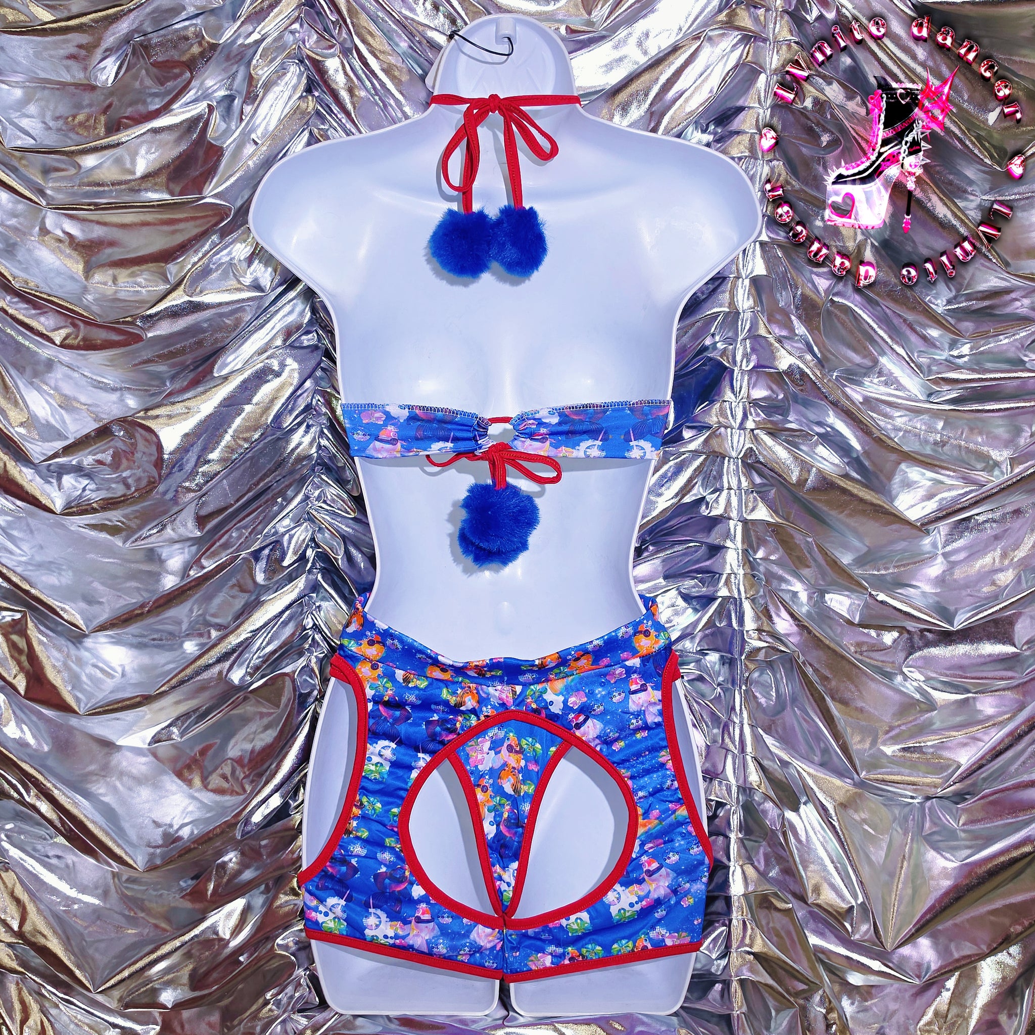 Disco Oranda Goldfish Baby/Navy Blue Rave Set