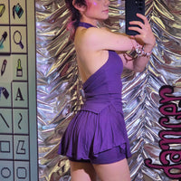 Pink/Purple Workout Top Skorts Set