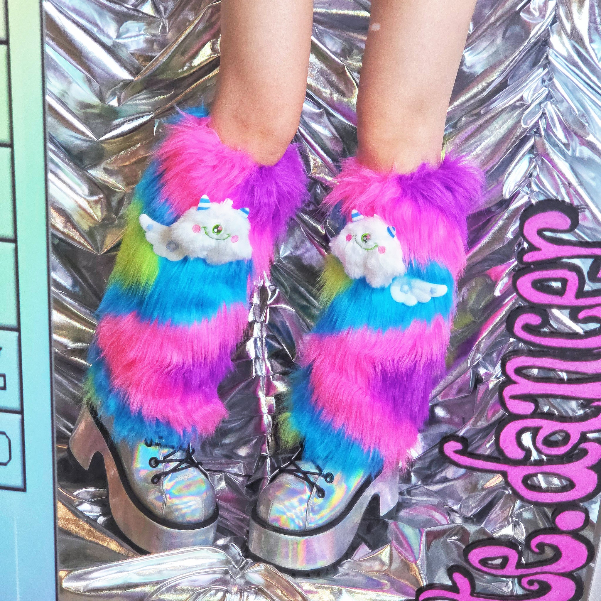 15+ Styles Multicolors Furry Leg Warmers