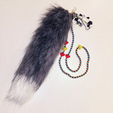 Beaded Furry Tail Keychain