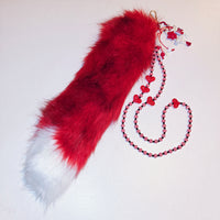 Beaded Furry Tail Keychain