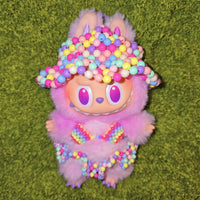 Litbibu Kandi Rave Girl Beaded Bikini + Bucket Hat + Tutu Skirt Set Doll Clothes