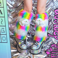 15+ Styles Multicolors Furry Leg Warmers