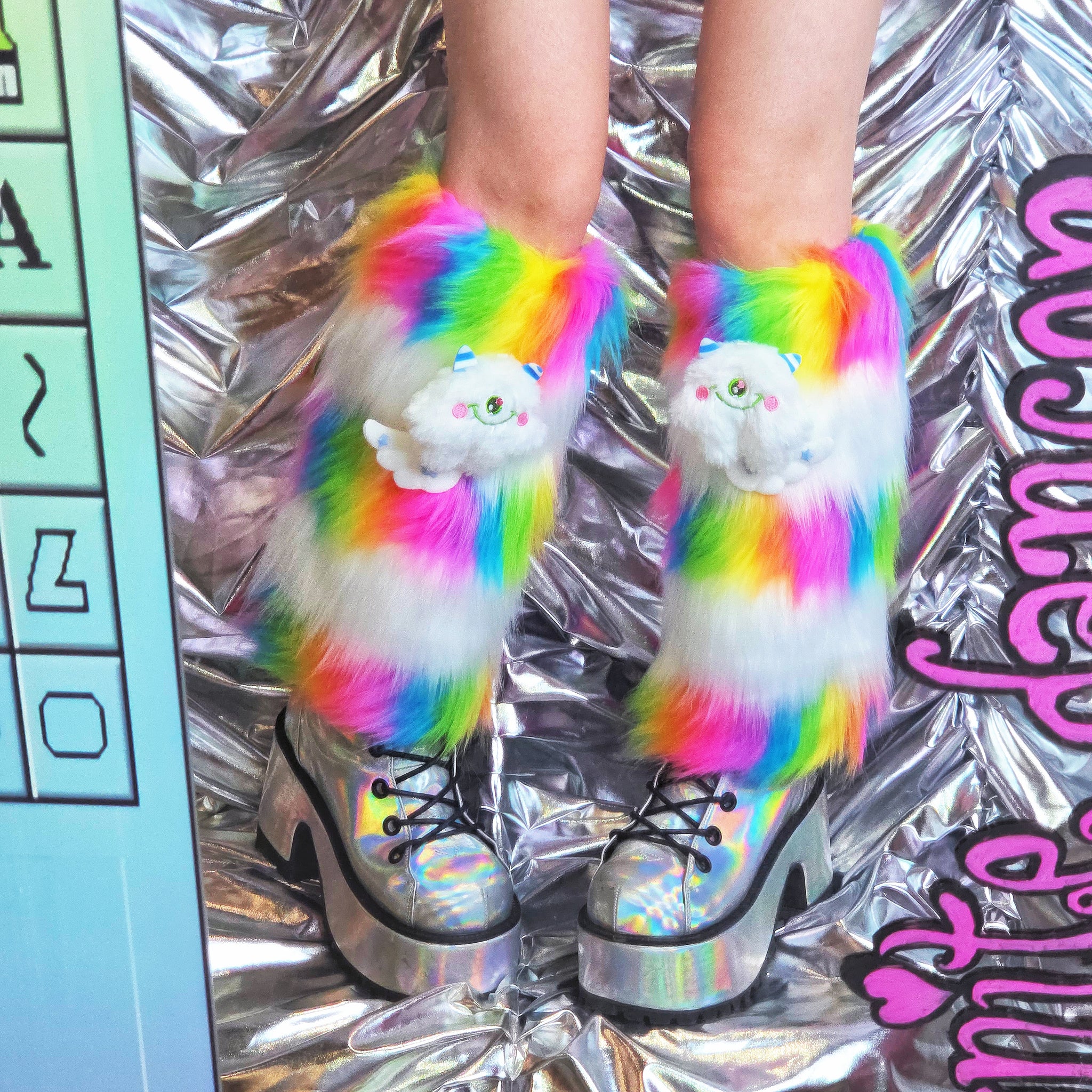 15+ Styles Multicolors Furry Leg Warmers