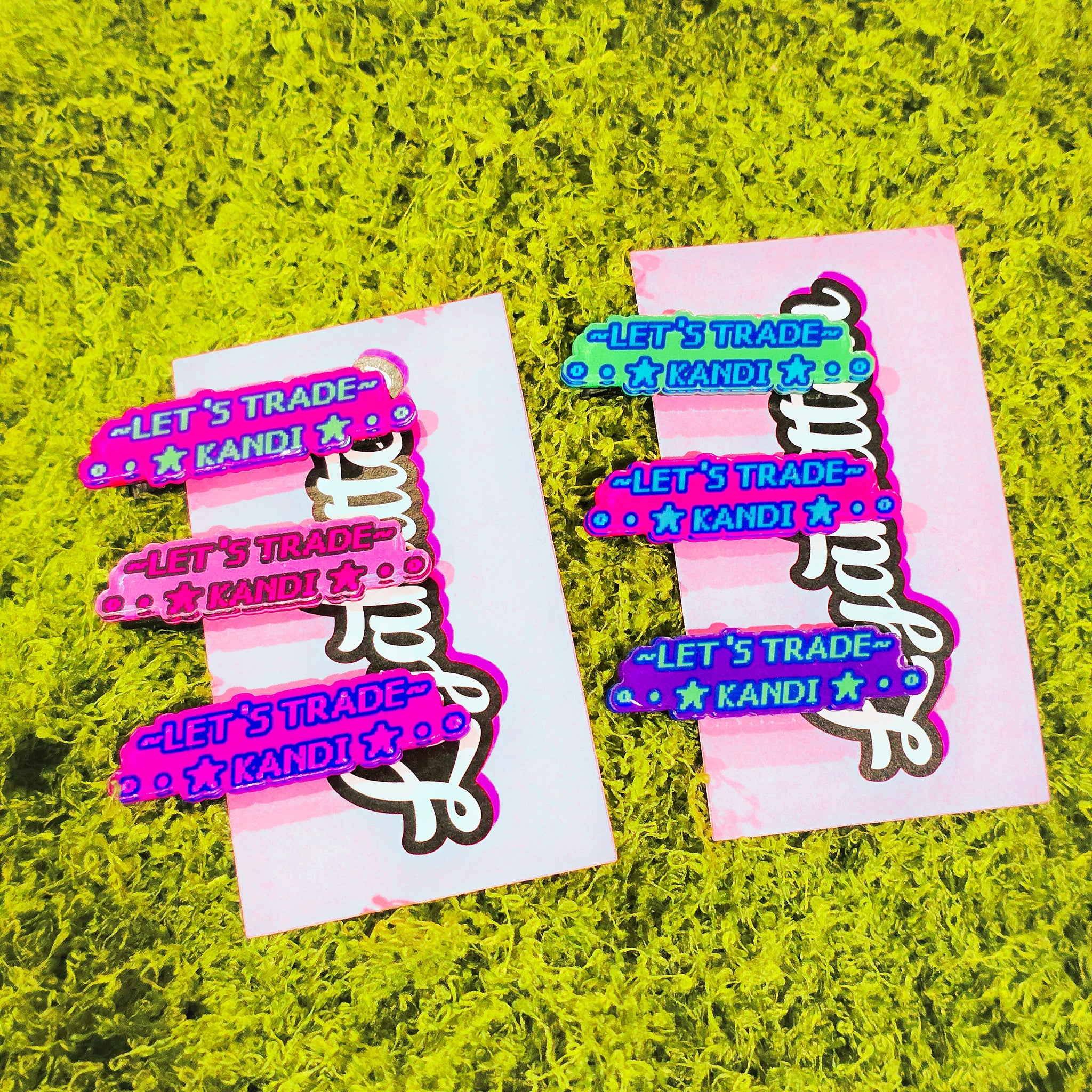 Mini *Let's Trade Kandi* Hair Clip Set Of 6