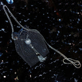 Medium Size Chained Dancer Rhinestones Money Bag