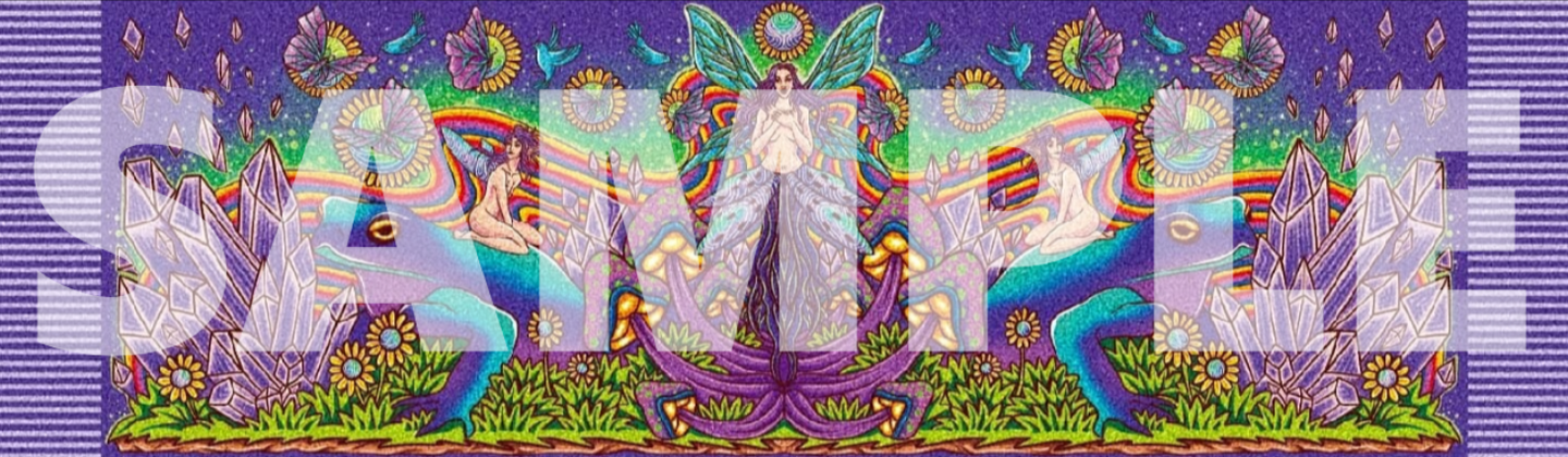 Trippy Fairycore Fringed Pash